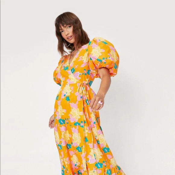 Puff Sleeve Tiered Floral Maxi Dress - Picture 5 of 6